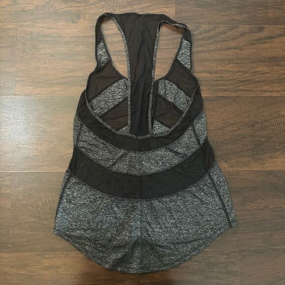 Lululemon If You're Lucky gray and black mesh panel tank top - Picture 6 of 10